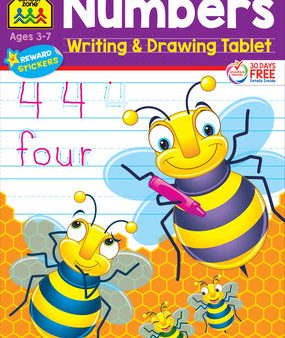 School Zone Numbers Writing & Drawing Tablet Workbook Hot on Sale