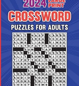 2024 Large Print Crossword Puzzles For Adults With Solution on Sale