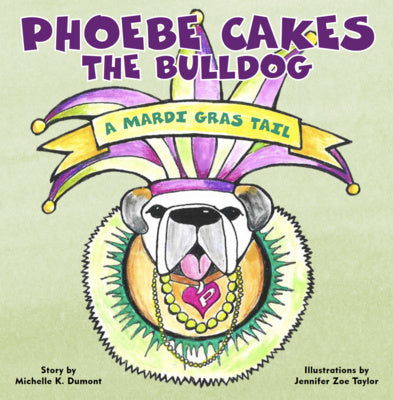 Phoebe Cakes the Bulldog a Mardi Gras Tail Online Sale