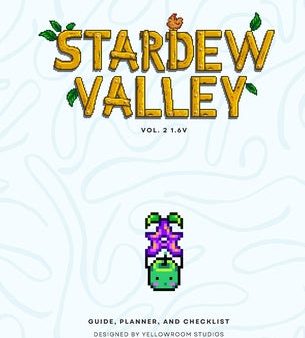 1.6v Stardew Valley: The Original Fanmade Gaming Guide, Planner, and Checklist: Hardbound Cover Cheap