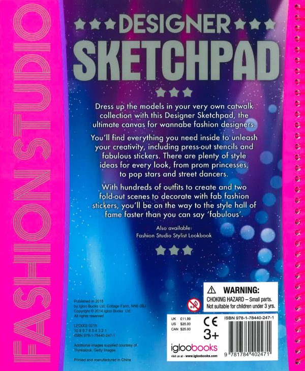 Fashion Studio: Designer Sketchpad For Sale